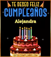 GIF Te deseo Feliz Cumpleaños Alejandra